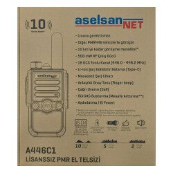 ASELSAN A446C1 Lisanssız PMR Tekli El Telsizi - ASELSAN