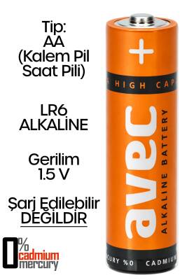 Avec LR6 AA Alkalin 4'lü Kalem Pil - 2