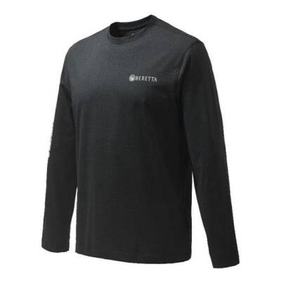 Beretta Team LS Black T-shirt Siyah Large - 1