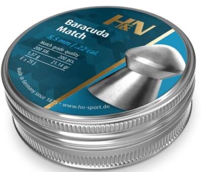 H&N Baracuda Match 5,52mm 21,14gr 200'li H.T Sacma - 1