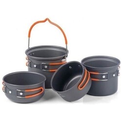 Naturehike 4IN1 Ultralight 2-3 Kişilik Kamp Yemek Pişirme Seti - NATUREHIKE