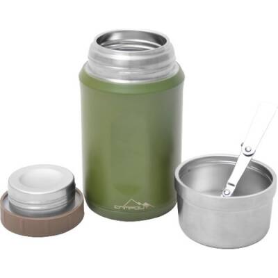 NURGAZ Campout Çift Katmanlı Haki Yemek Termosu 600 Ml - 3