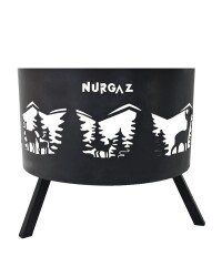NURGAZ Orman Şöminesi Geyik Desen - NURGAZ