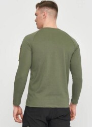 Single Sword Haki Sıfır Yaka Uzun Kol Tshirt XLarge - 2