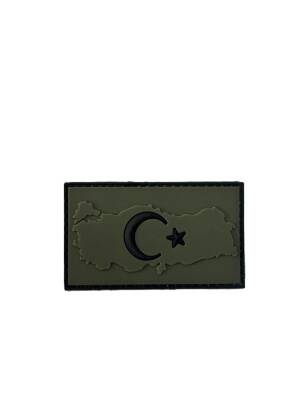 Single Sword Plastik Patch Harita Bayrak Haki - 1