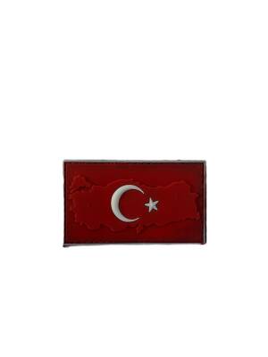 Single Sword Plastik Patch Harita Bayrak Kırmızı - 1
