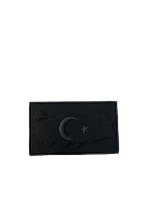 Single Sword Plastik Patch Harita Bayrak Siyah - 1