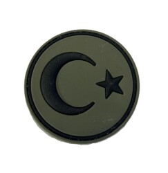 Single Sword Plastik Patch Yuvarlak Bayrak Haki - SINGLESWORD