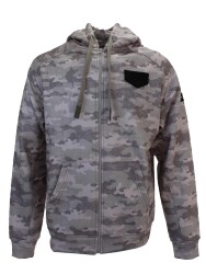 STAFU Jedi Fermuarlı Kapşonlu Sweatshirt Camo Kahverengi Medium - STAFU