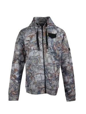 STAFU Jedi Fermuarlı Kapşonlu Sweatshirt Lime Camo Large - 1